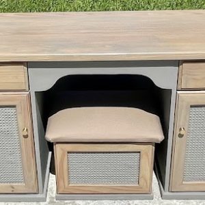 Restored Vintage Dressing Table Set with Bedside Tables